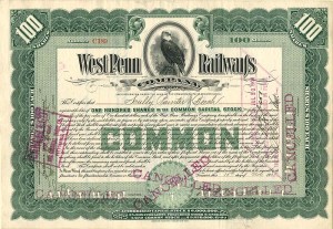 West Penn Railways Co. - Stock Certificate